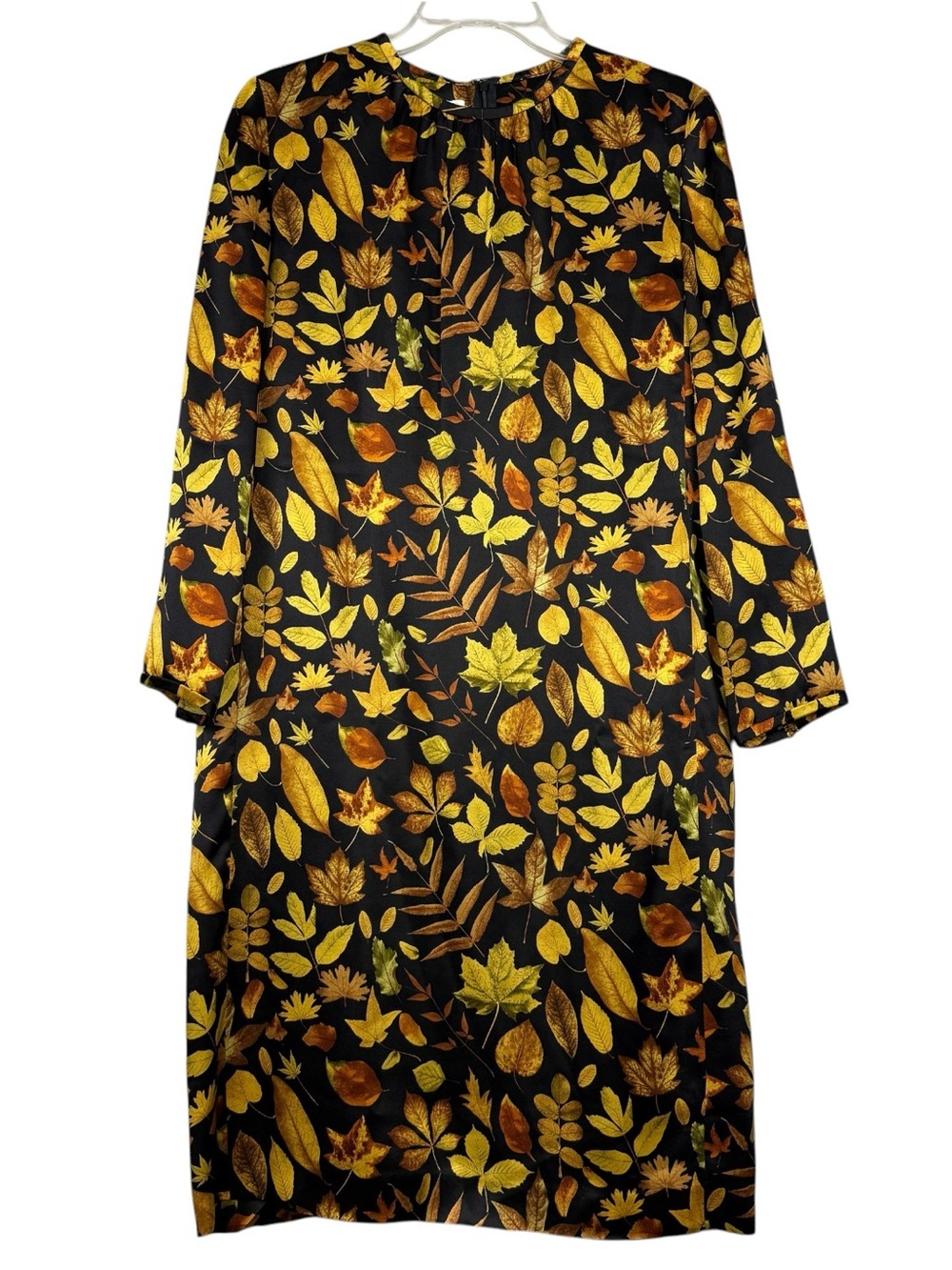 Louis Féraud Neiman Marcus Vintage Exclusive Silk Autumn Leaves Dress